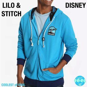 Disney Lilo and Stitch Ohana Surf Hoodie size Large zip up Box Lunch Exclusive
